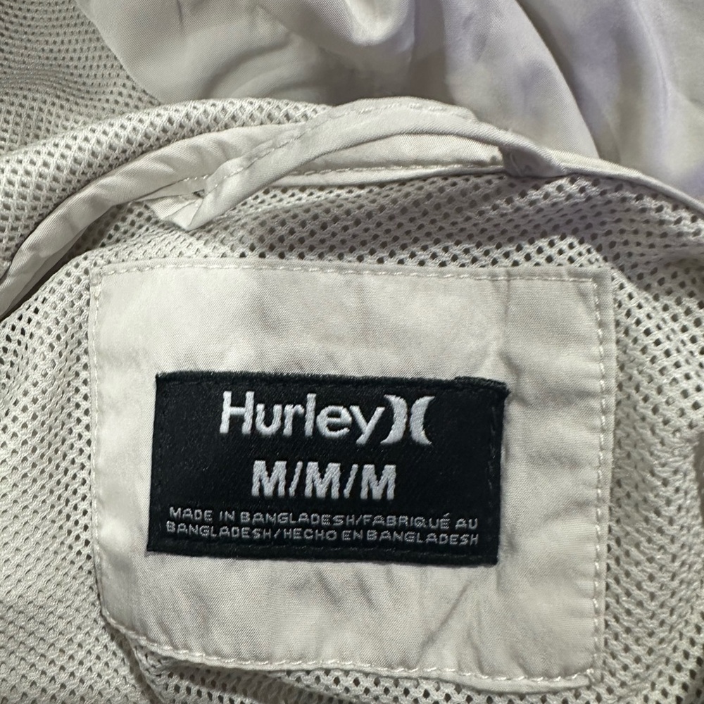 Hurley Men's Light Gray Windbreaker - Picture 2 of 4
